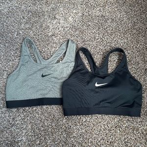 TWO Nike Women's Medium Sports Bras (with removable pads)